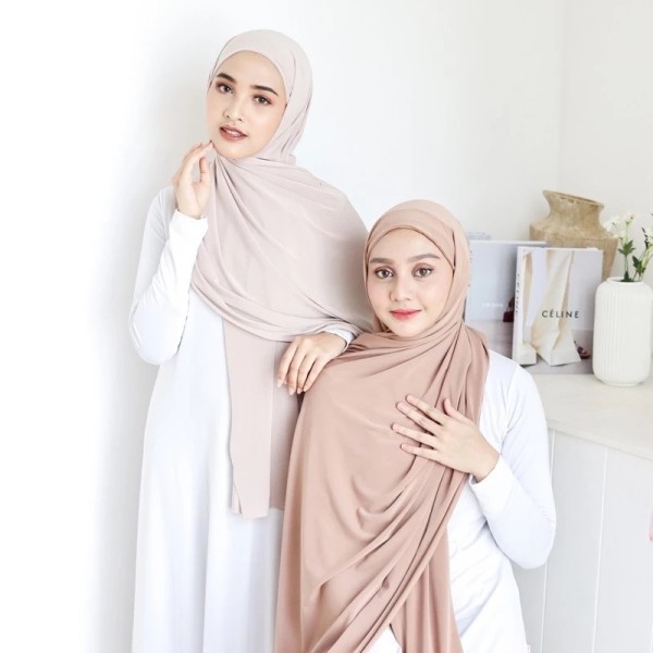 Naila Pashmina Jersey Super + Inner Ciput Tali