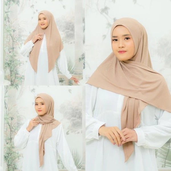 Damara Hijab Instant Belah Depan Bergo Khimar Jersey