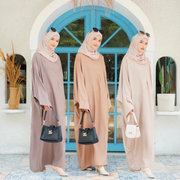 Evilya Abaya Oversize Batwing Gamis Umroh Dress Haji Jumbo